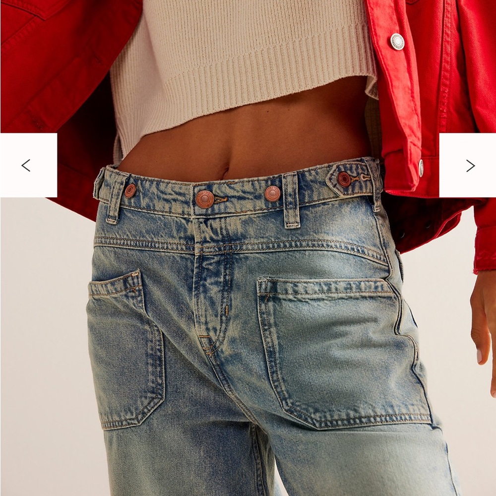 Free People We The Free Palmer Cuffed Jeans - Picture 4 of 10